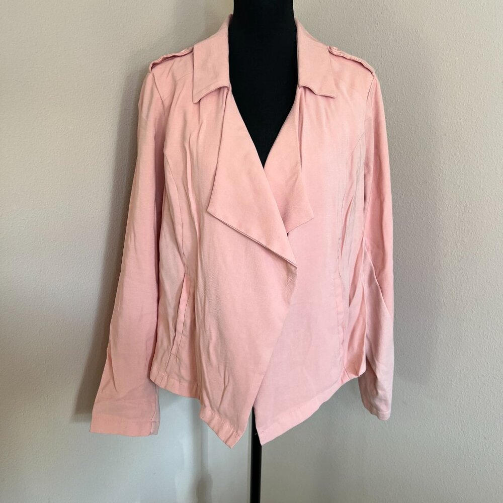 Torrid Light Weight Open Front Jacket - Shell Pink - Size 2X - Picture 3 of 11